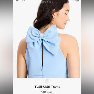 NWT Kate Spade Twill Shift Dress Astral Blue